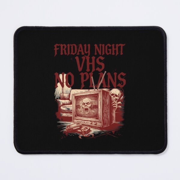 Item preview, Friday Night VHS No Plans, Retro Horror Cozy Vintage 80s designed and sold by CryptReel.