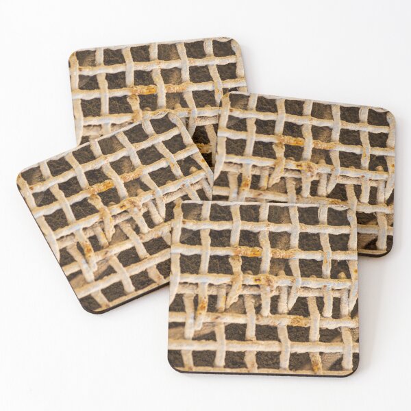 Item preview, Close-Up of Rusty Metal Grid Grate With Mineral Buildup and Industrial Corrosion Texture designed and sold by Nmallia.