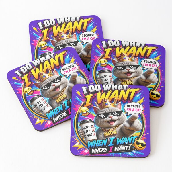 Item preview,  I Do What I Want Because Im A Cat Meme designed and sold by AgnesB77.