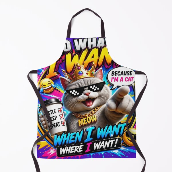 Item preview,  I Do What I Want Because Im A Cat Meme designed and sold by AgnesB77.