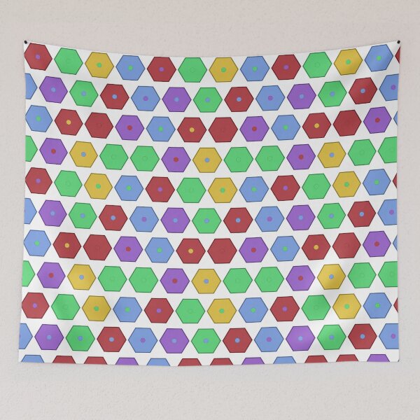 Item preview, Austin Bright Pop Art Hexagon Pattern designed and sold by Patterns 1920.