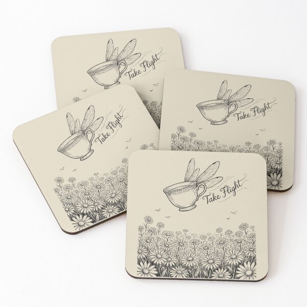 Item preview, Flying Teacup - Cottagecore Art designed and sold by bapupa.