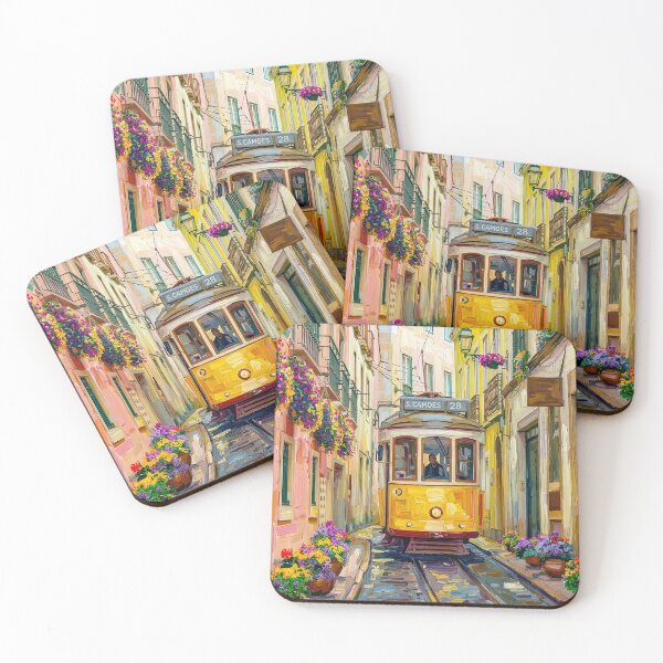 Item preview, Lisbon Tram 28 Impressionist Painting designed and sold by travelwitheric.