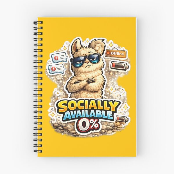 Item preview, Socially Available 0% Funny Llama Introvert Meme Sticker – Sarcastic Social Battery Animal Design designed and sold by lazygum.