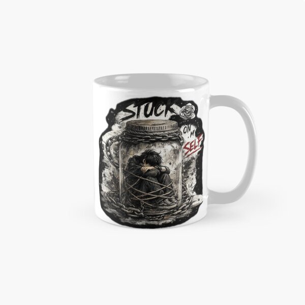 Item preview, Stuck on Myself – Trapped Mind Sticker designed and sold by Genzfirevibes.