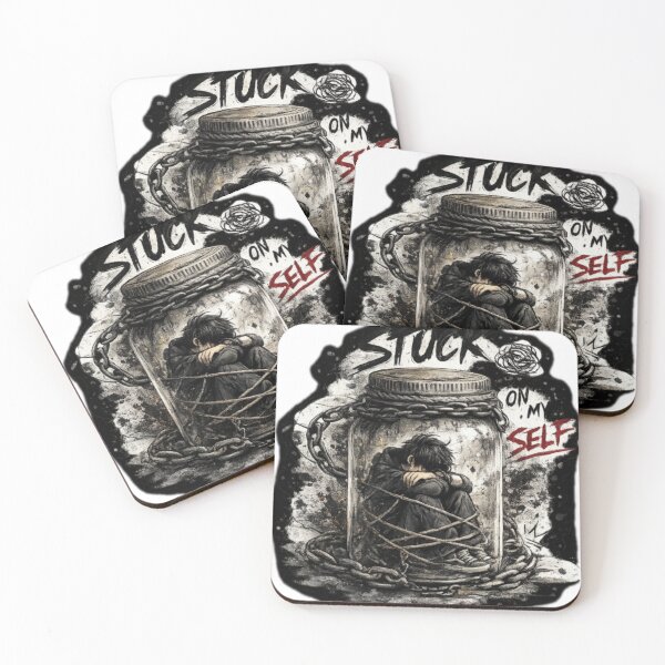 Item preview, Stuck on Myself – Trapped Mind Sticker designed and sold by Genzfirevibes.