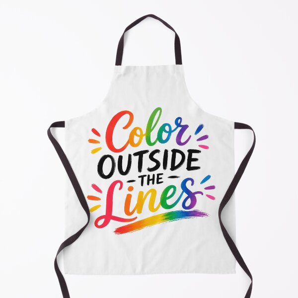 Item preview, Color Outside the Lines Rainbow Typography Pride Quote designed and sold by INVITOARTE.