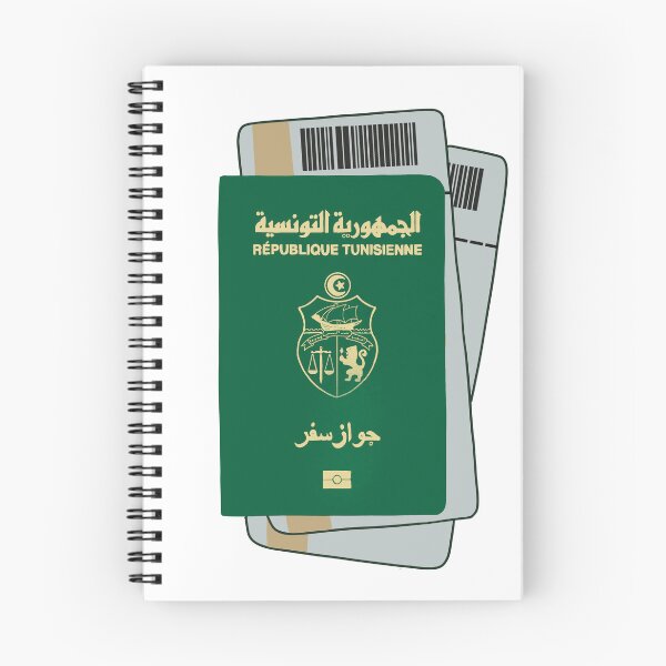Item preview, Tunisian Passport and Travel Tickets Illustration designed and sold by Minilosha.