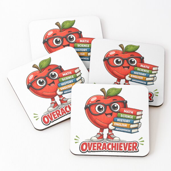 Item preview, Overachiever Funny Nerdy Apple Books School Teacher Design designed and sold by irfanshikh.