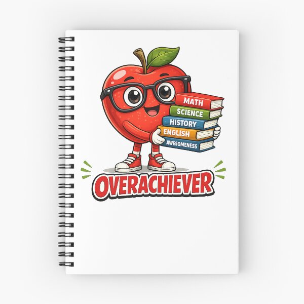 Item preview, Overachiever Funny Nerdy Apple Books School Teacher Design designed and sold by irfanshikh.