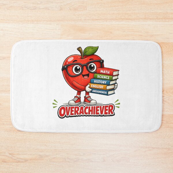 Item preview, Overachiever Funny Nerdy Apple Books School Teacher Design designed and sold by irfanshikh.