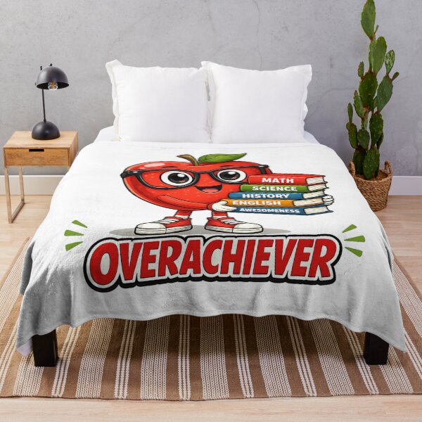 Item preview, Overachiever Funny Nerdy Apple Books School Teacher Design designed and sold by irfanshikh.