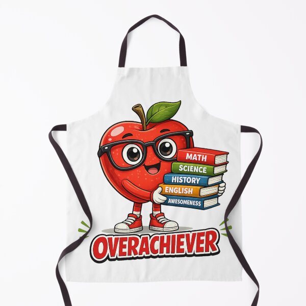 Item preview, Overachiever Funny Nerdy Apple Books School Teacher Design designed and sold by irfanshikh.