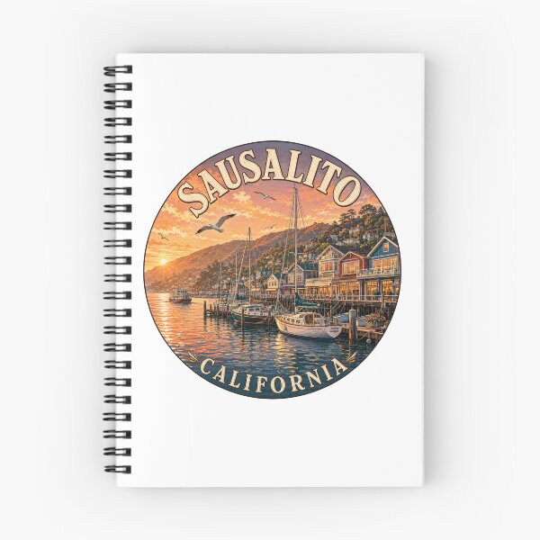 Item preview, Sausalito California: Marina Sunset Badge designed and sold by CircinusStore.
