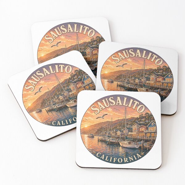 Item preview, Sausalito California: Marina Sunset Badge designed and sold by CircinusStore.