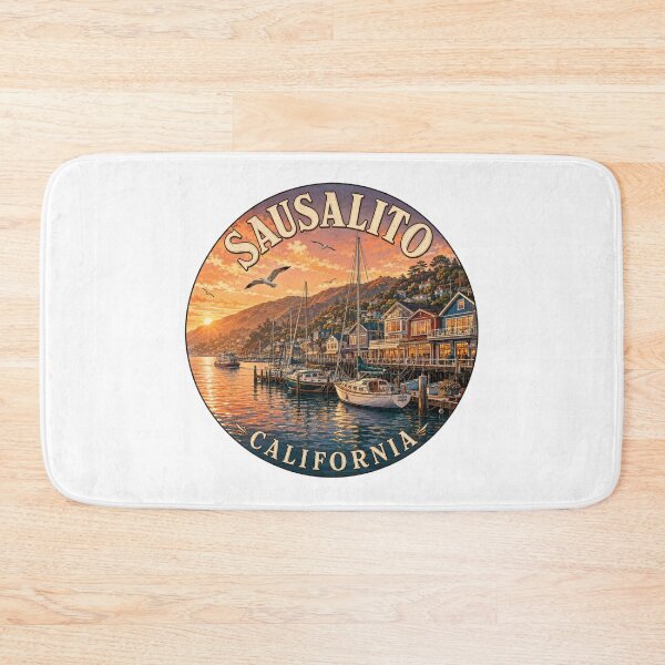 Item preview, Sausalito California: Marina Sunset Badge designed and sold by CircinusStore.