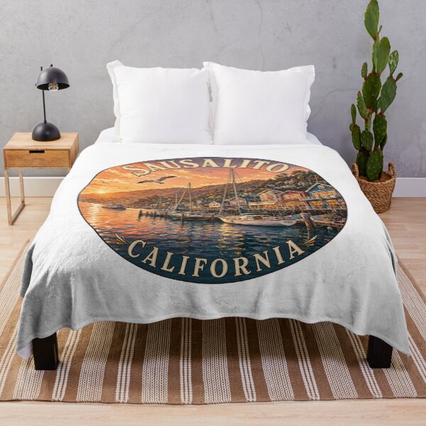 Item preview, Sausalito California: Marina Sunset Badge designed and sold by CircinusStore.