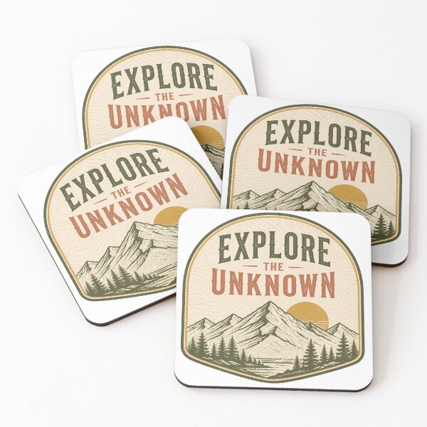 Aperçu de l'œuvre Explorez l'inconnu Badge de montagne vintage créée et vendue par ASPI_.