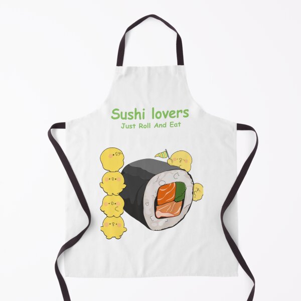 Item preview, Kawaii Sushi Roll Lovers Illustration designed and sold by HobbyCraftTees.