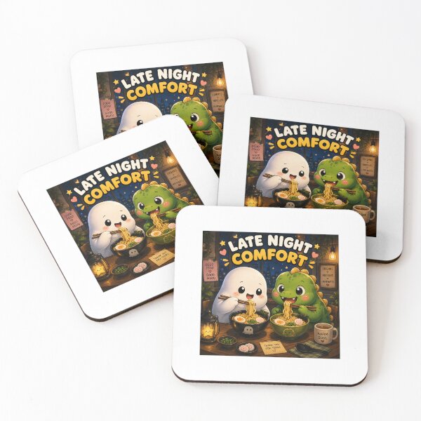 Item preview, Late Night Comfort | Cute Ramen Friends Art designed and sold by QuirkNest Studio .
