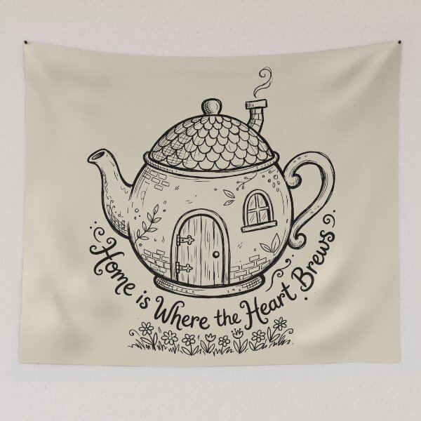 Item preview, Teapot Cottage - Cottagecore Art designed and sold by bapupa.