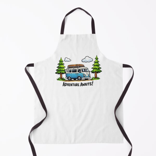 Item preview, Adventure Awaits Vintage Camper Van Road Trip Design designed and sold by myforestfog.