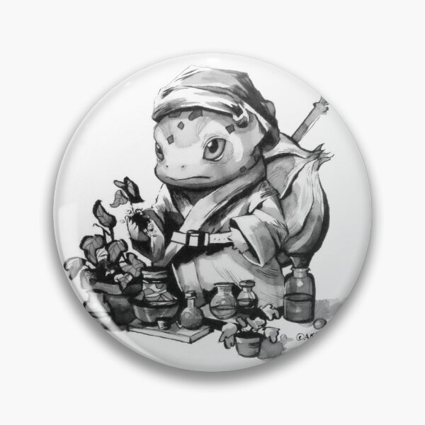 Item preview, Healing Grass Type Bulba Dressed as a Herbalist - Original Ink Artwork designed and sold by akthaysen.