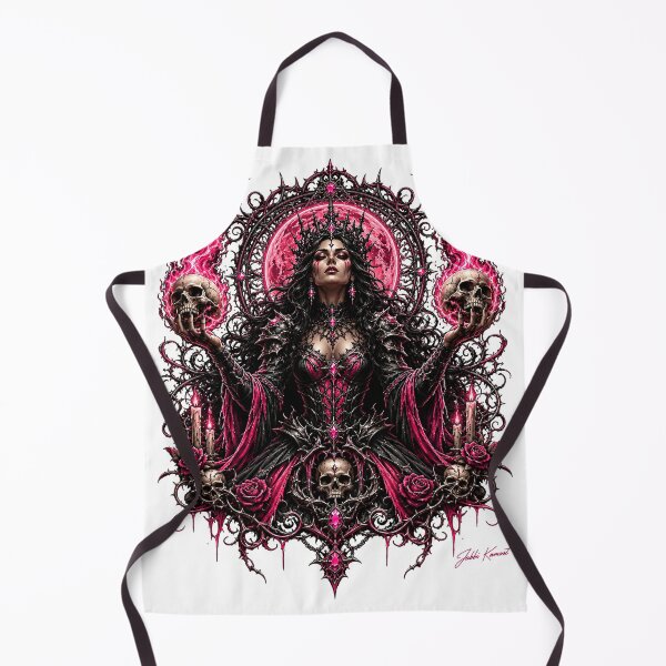 Item preview, Pink Necromancer Queen With Skulls designed and sold by JabbiKamost.