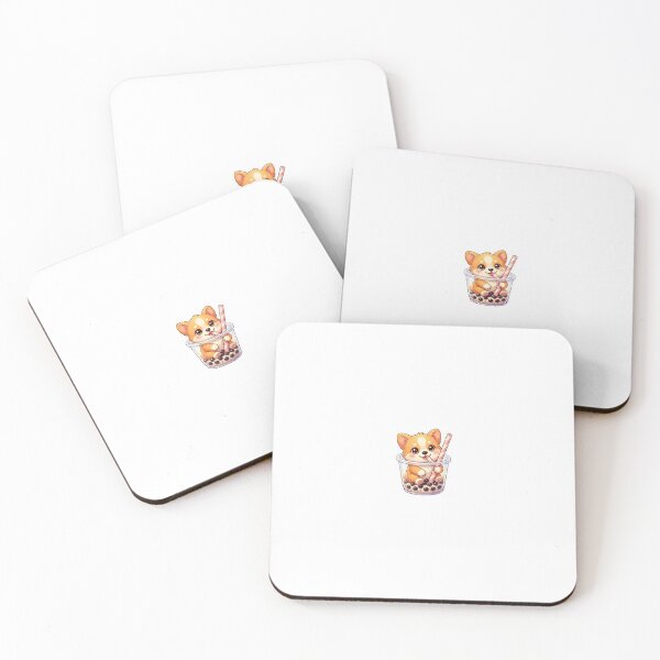 Item preview, Cute Corgi Puppy in Boba Tea Cup Sticker designed and sold by StickerPulseCo.
