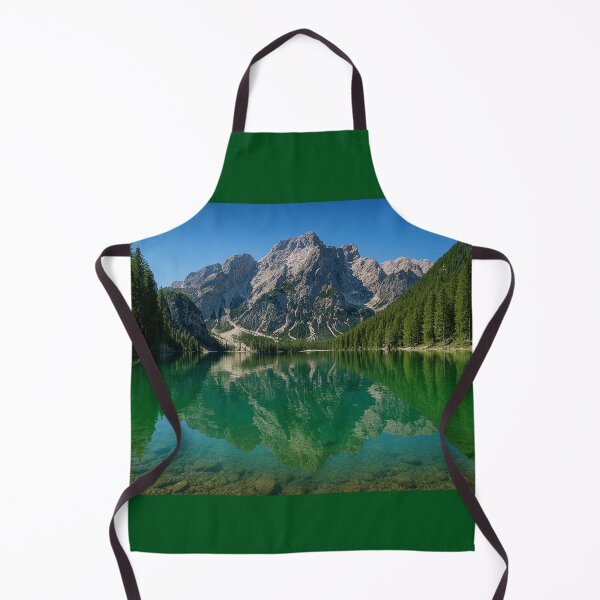Item preview, Dolomites Lake Braies Emerald Mountain Reflection Fine Art Photography designed and sold by Nexus Space.
