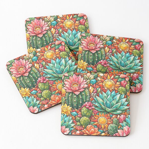 Item preview, Gemstone Succulent and Cactus Mosaic Pattern designed and sold by DjFreeq.