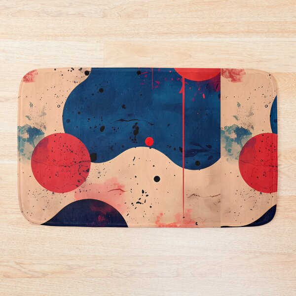 Item preview, Grunge Abstract Blobs | Red Navy Cream Splatter Art designed and sold by Shirdon2.