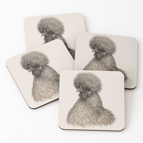 Item preview, vintage silkie chicken designed and sold by print-ES.
