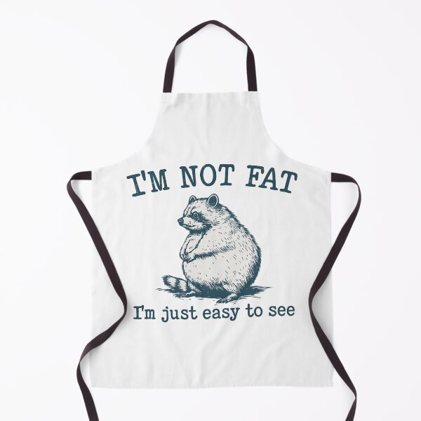 Item preview, Funny raccoon saying “I’m Not Fat” – Vintage animal humor design designed and sold by Mavriboy.
