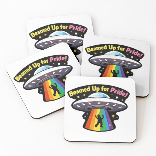 Item preview, Beamed Up for Pride UFO Rainbow Pride designed and sold by Pixanova.