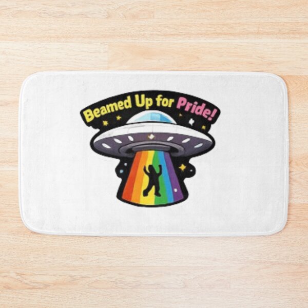 Item preview, Beamed Up for Pride UFO Rainbow Pride designed and sold by Pixanova.
