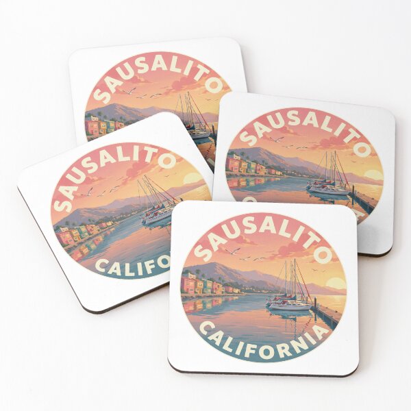 Item preview, Sausalito California: Coastal Bay Illustration designed and sold by CircinusStore.