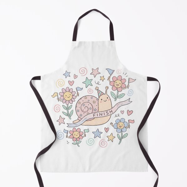 Item preview, Finish Line Snail — Kawaii Pastel Encouragement Doodle Art designed and sold by lenalenspod.