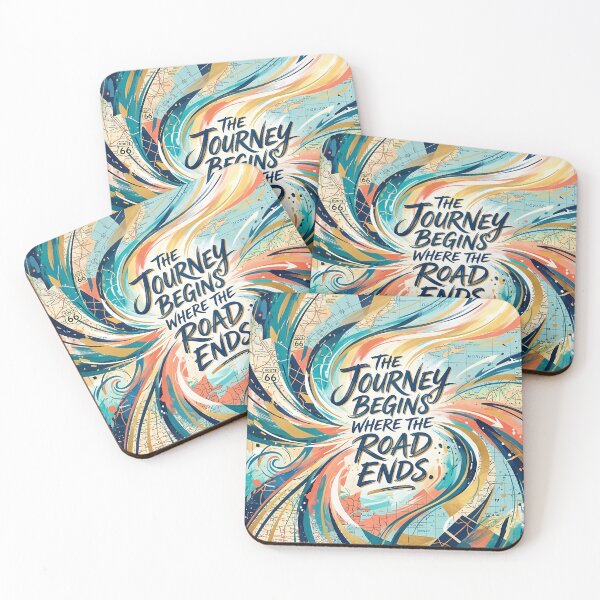 Item preview, The Journey Begins Where the Road Ends — Inspirational Travel Poster designed and sold by Ar0undTheW0rld.