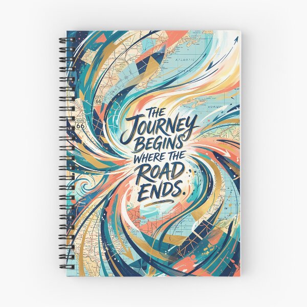 Item preview, The Journey Begins Where the Road Ends — Inspirational Travel Poster designed and sold by Ar0undTheW0rld.
