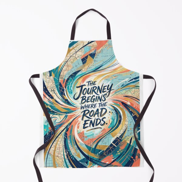 Item preview, The Journey Begins Where the Road Ends — Inspirational Travel Poster designed and sold by Ar0undTheW0rld.