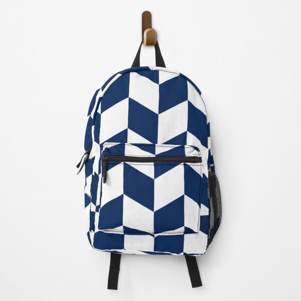 Item preview, Navy Blue Geometric Pattern | Modern Minimalist Cube Design designed and sold by MoodLay.