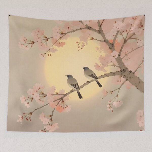Item preview, Japanese Ukiyo-e Birds and Cherry Blossom designed and sold by Selena-V.