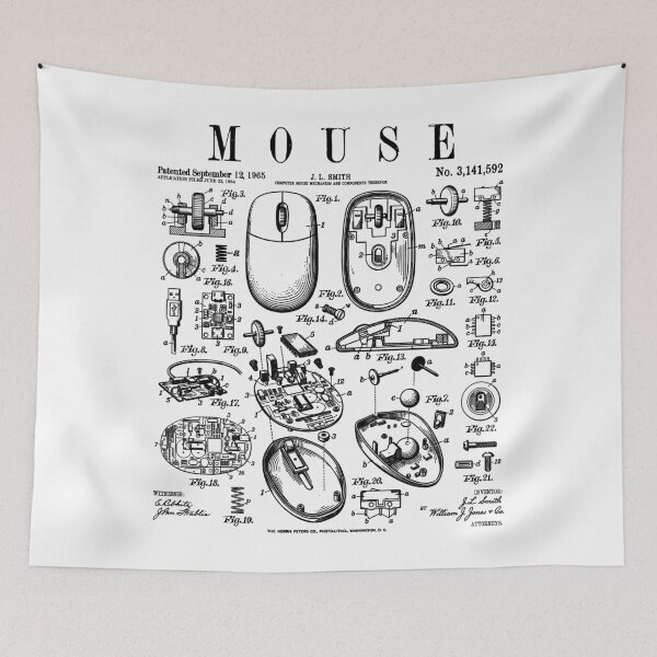 Item preview, Computer Mouse Gamer Geek Vintage IT PC Patent Print designed and sold by GrandeDuc.