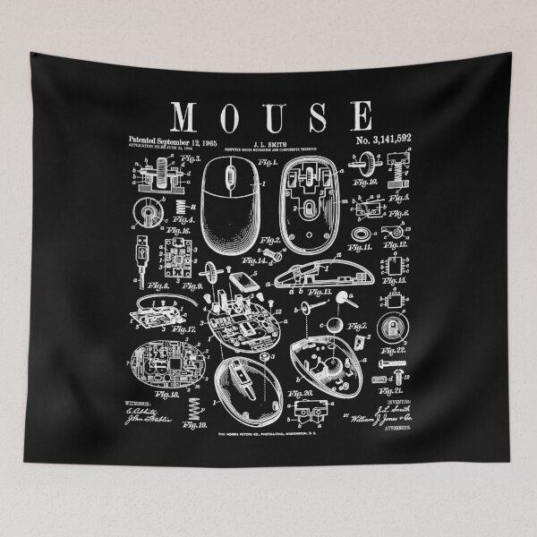 Item preview, Computer Mouse Gamer Geek Vintage IT PC Patent Print designed and sold by GrandeDuc.