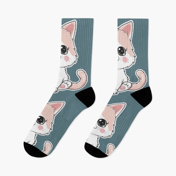 Item preview, Cute Kawaii Pastel Kitten Sticker Art designed and sold by Phongphut.
