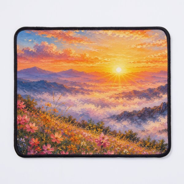 Item preview, Golden Mountain Sunrise Floral Vista designed and sold by 0606PM.