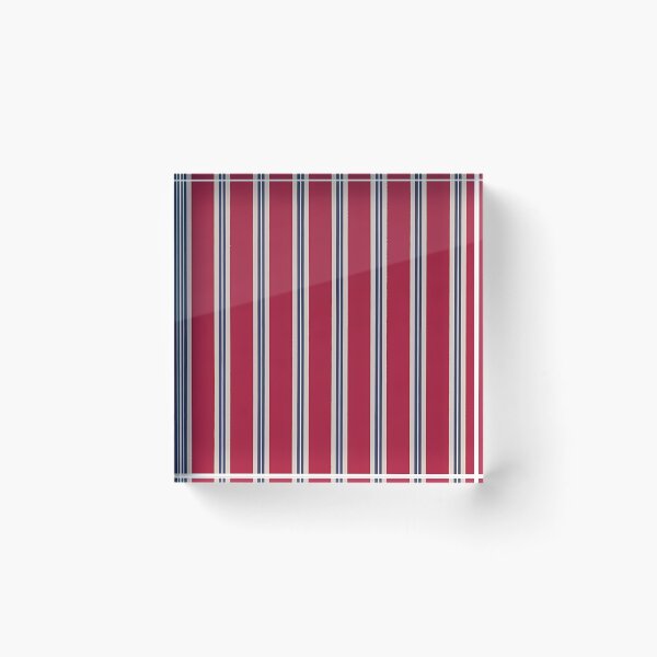 Item preview, Nautical Vertical Stripes | Red Navy Cream Classic Pattern designed and sold by Shirdon2.