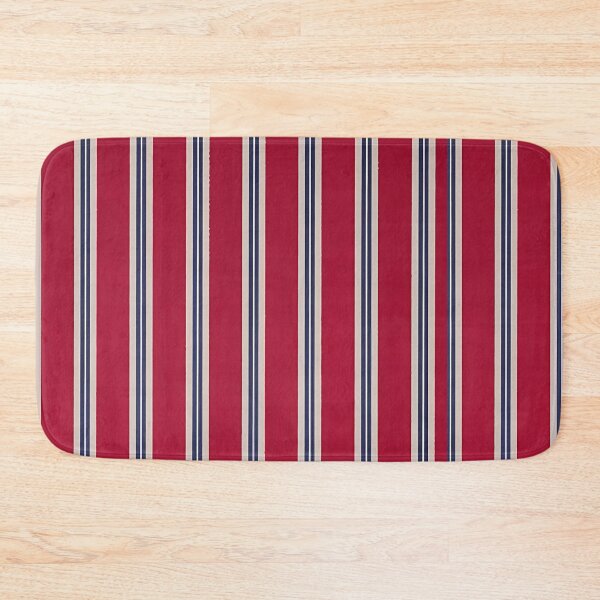 Item preview, Nautical Vertical Stripes | Red Navy Cream Classic Pattern designed and sold by Shirdon2.