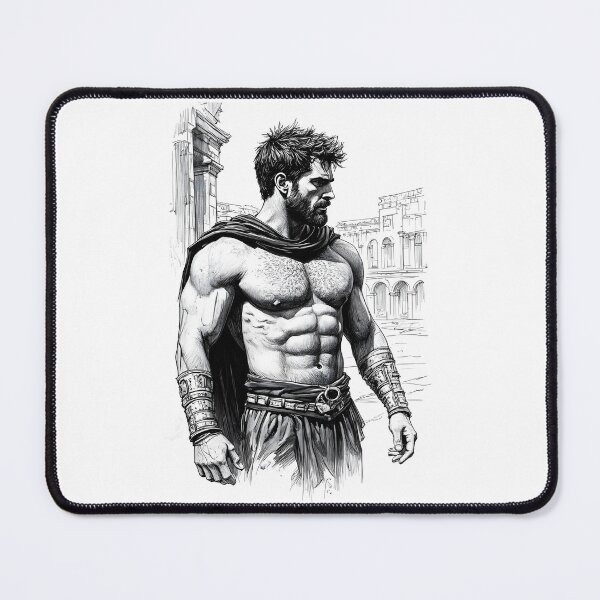 Item preview, The Gladiator - B&W Image designed and sold by Museum Of Non-Existing Art.